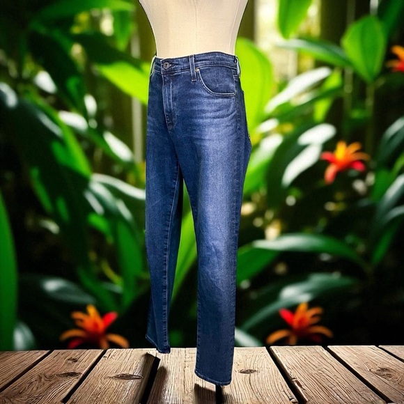 AG Adriano Goldschmied ‘Super Skinny Legging Ankle Jeans’ in Dark Blue Wash 30R - Picture 4 of 11